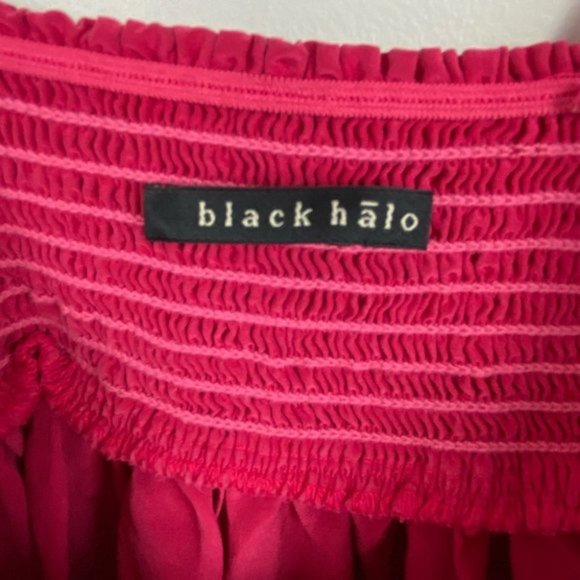 Revolve Black Halo 100% Silk Babydoll Dress Fuchsia Pink Mini Sweetheart Neck M - Picture 3 of 10